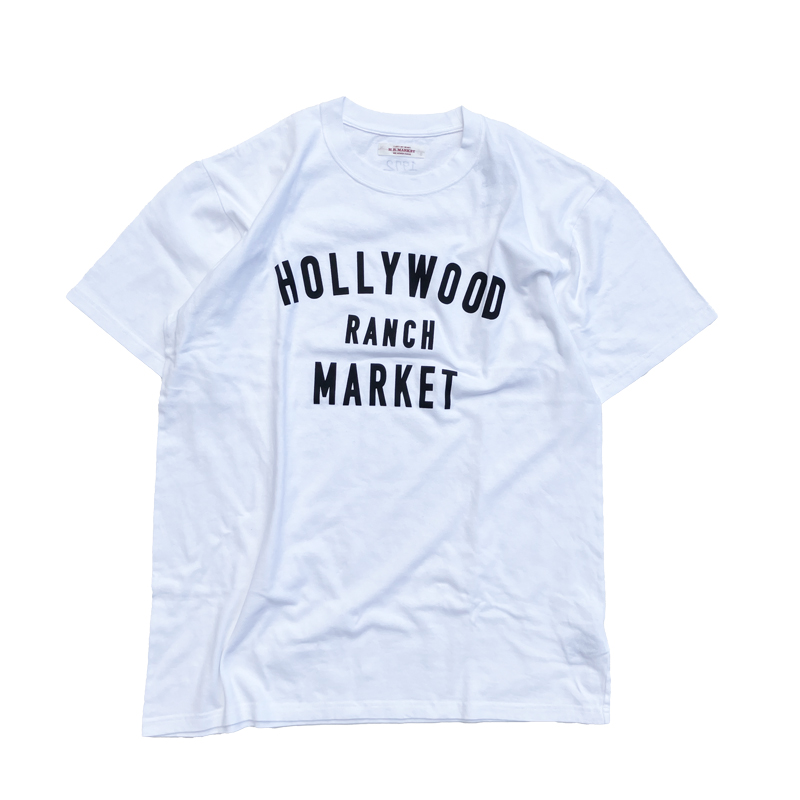 hollywood ranch market プリントロゴtシャツ トップ